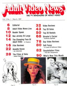 Adult Video News The Fifth Year 1987 The Rialto Report