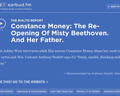 NPR selects our Constance Money podcast