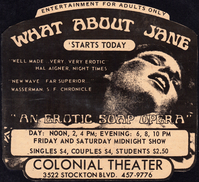 Colonial Theater, What About Jane