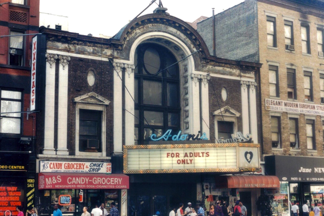 The porn cinema in New York