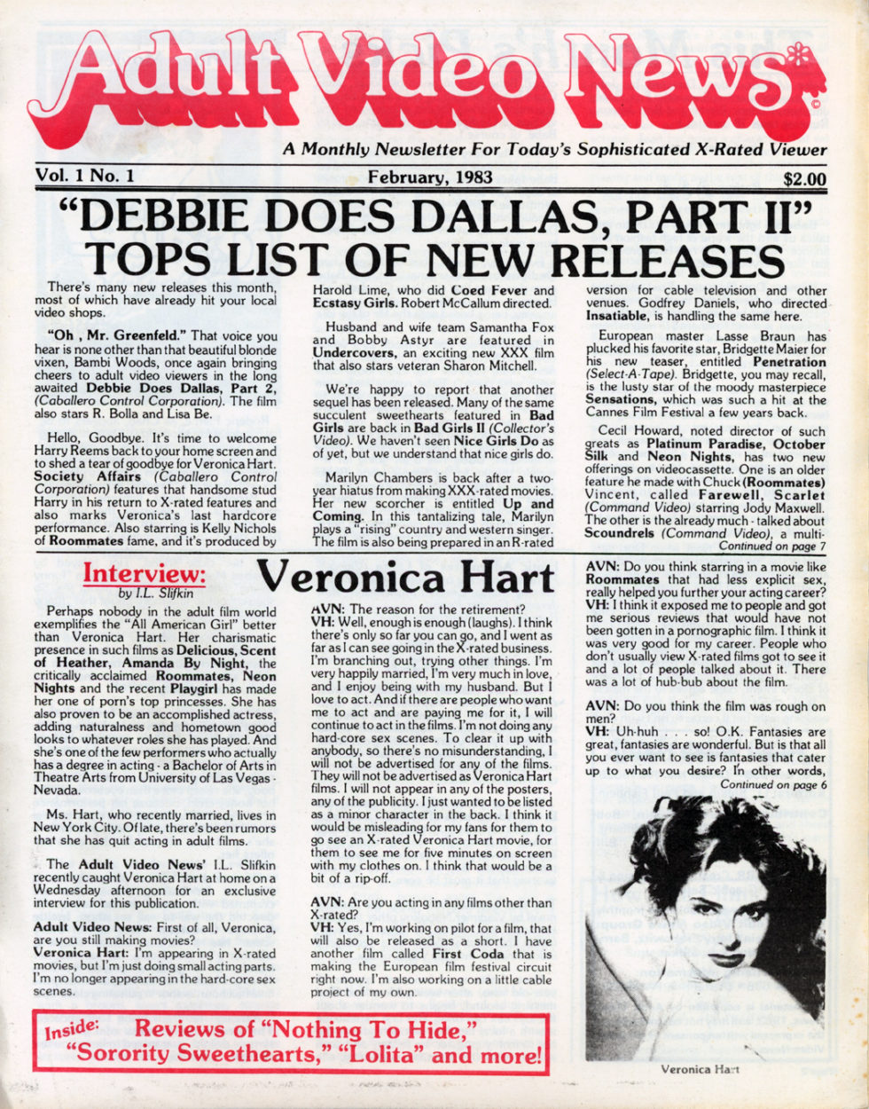 Adult Video News – The Industry Bible, The First Year (1983-84)