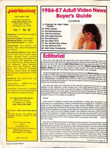 Adult Video News Buyers Guide 1986-87