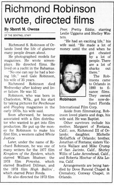 Richard Robinson obituary